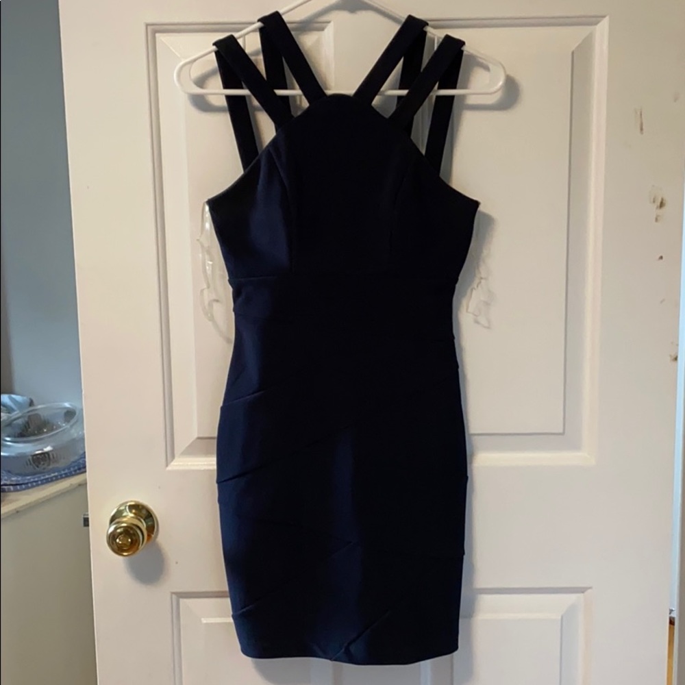 Navy blue mini dress